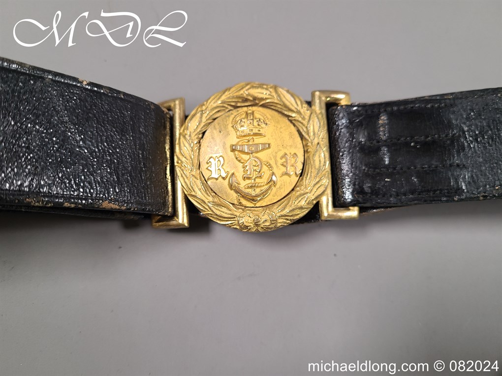 Royal Naval Reserve WW1 Officers Belt and Sword Slings - Image 8