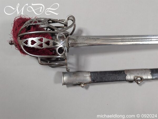 Victorian 71st HLI Basket Hilt Officers Sword - Image 34
