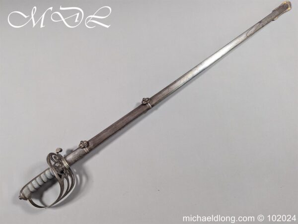Victorian Robin Hood Rifles Officers Sword belonging to Gilbert Smith Doughty