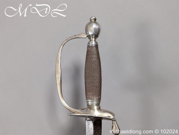 Silver Hilted Infantry Officers Sword Hallmarked London 1794 - Image 9