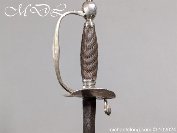 Silver Hilted Infantry Officers Sword Hallmarked London 1794 - Image 4