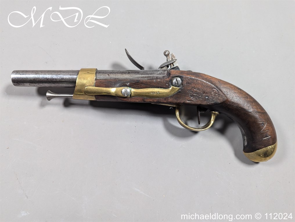 French Model AN XIII Flintlock Military Pistol - Image 25