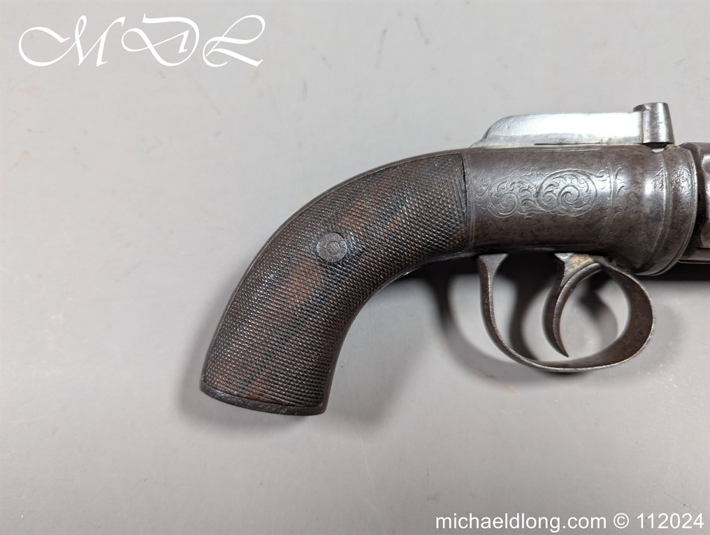English Percussion Pepper Box Pistol - Image 2
