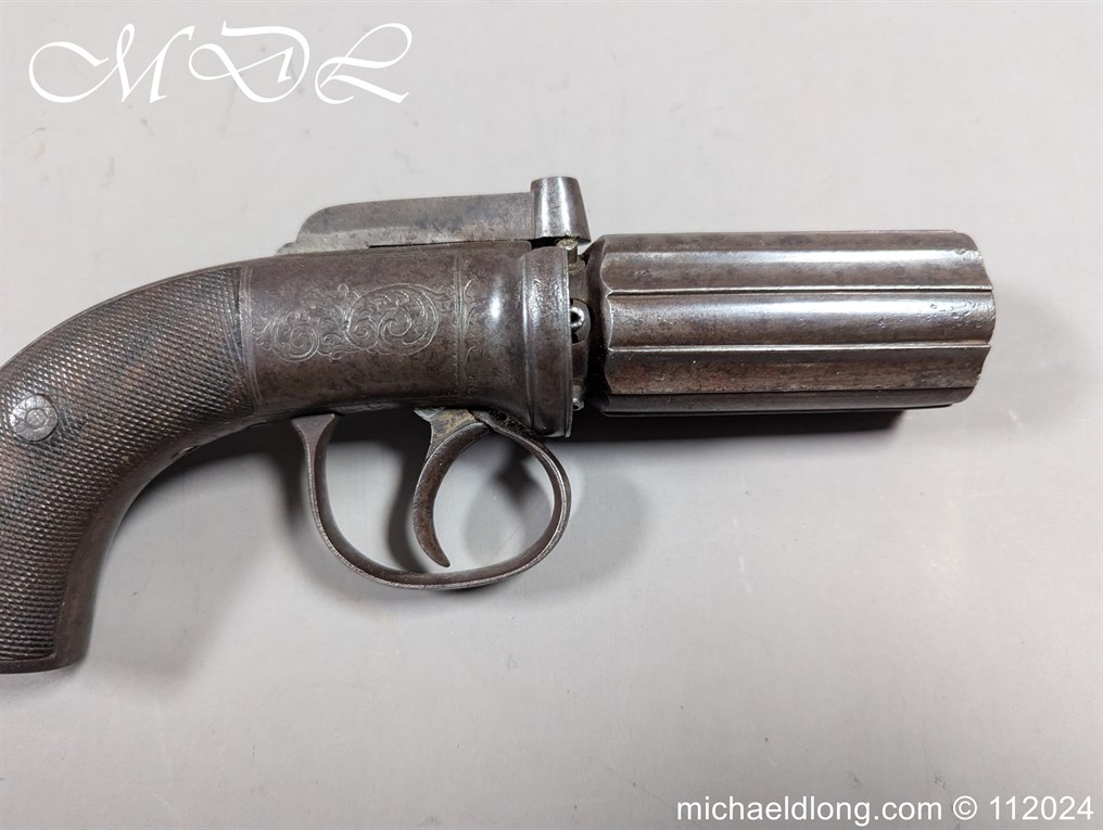 English Percussion Pepper Box Pistol - Image 19