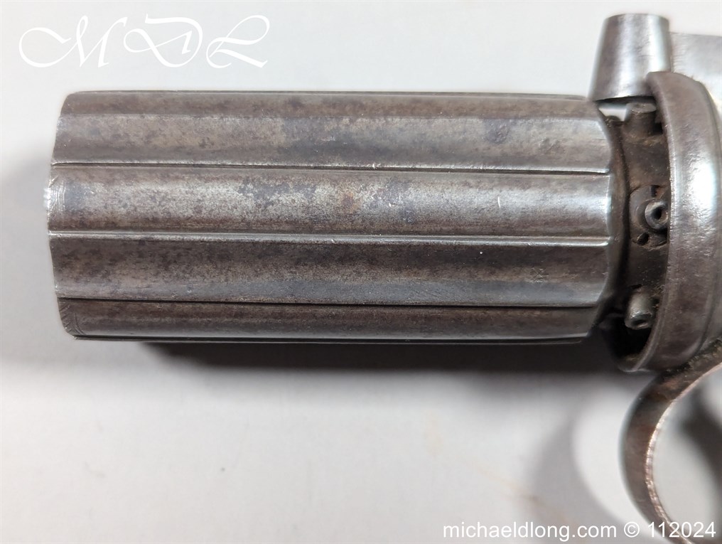 English Percussion Pepper Box Pistol - Image 13