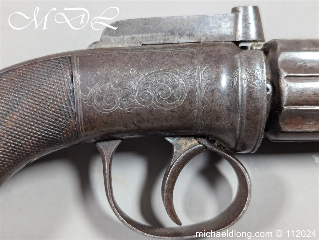 English Percussion Pepper Box Pistol - Image 11
