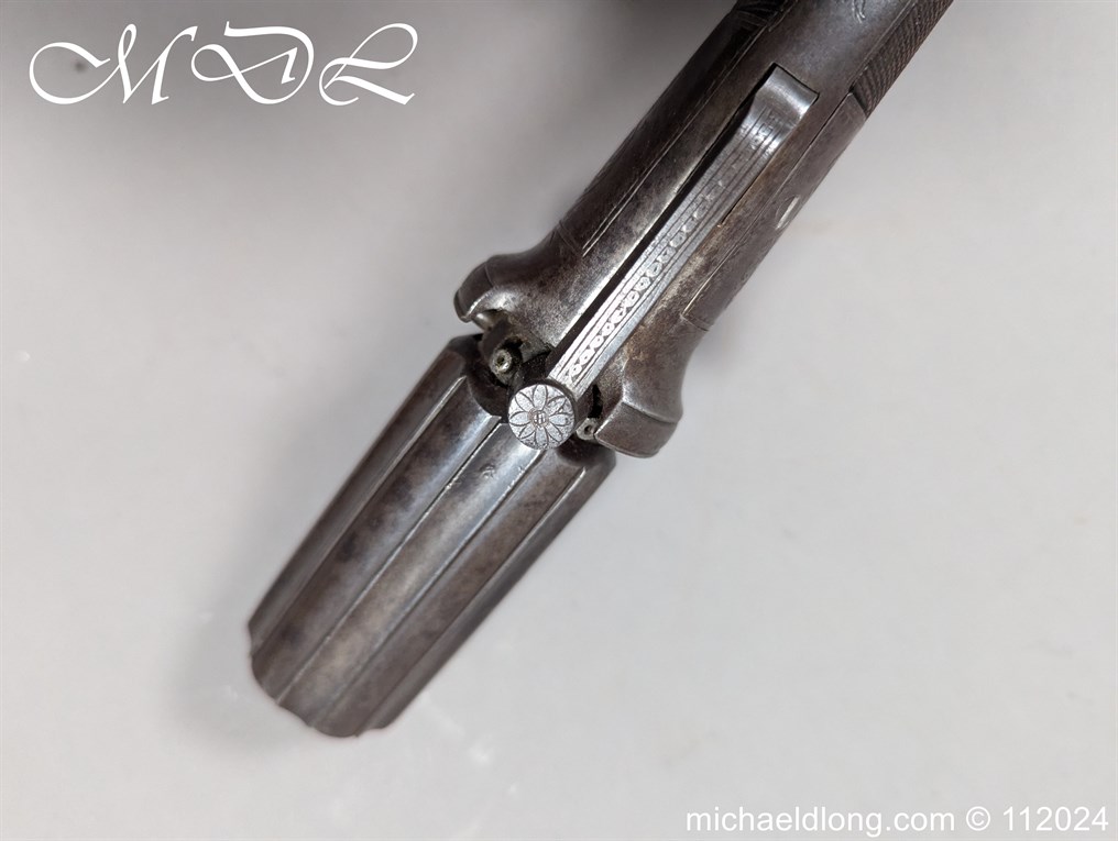 English Percussion Pepper Box Pistol - Image 6