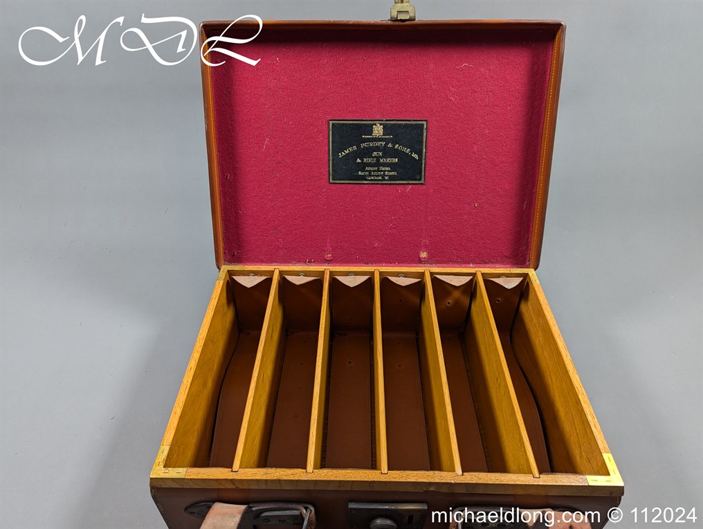 Purdey Brass Mounted Leather Cartridge Magazine