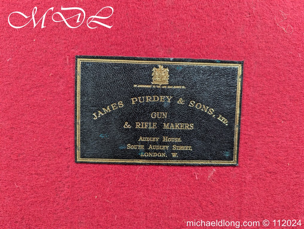 Purdey Brass Mounted Leather Cartridge Magazine - Image 17