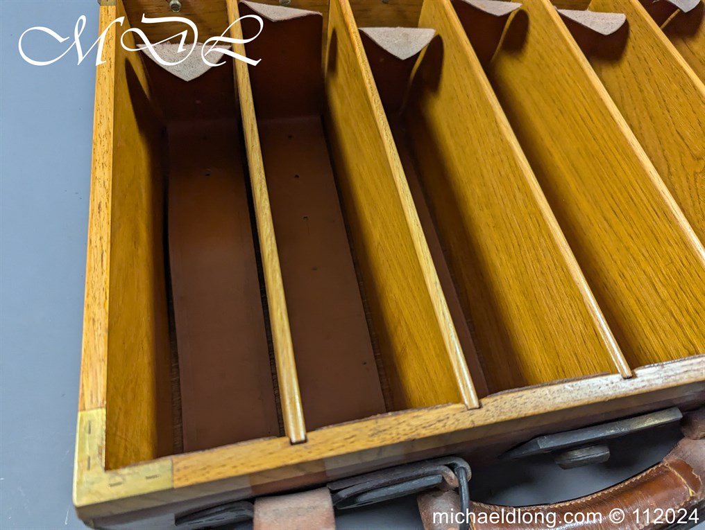 Purdey Brass Mounted Leather Cartridge Magazine - Image 13