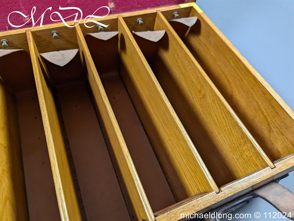 Purdey Brass Mounted Leather Cartridge Magazine - Image 12