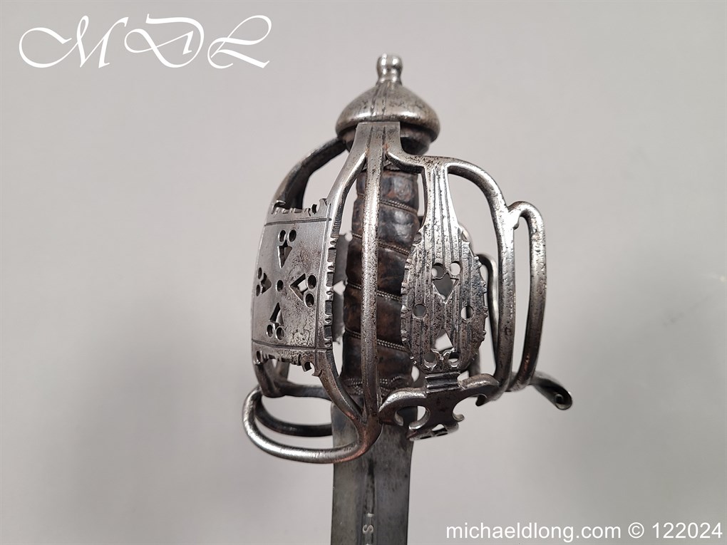 Scottish Basket Hilt Broad Sword c 1740 - Image 18