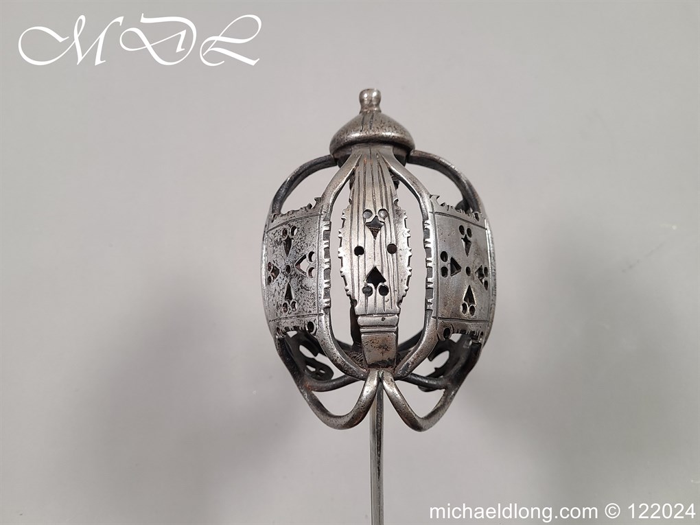 Scottish Basket Hilt Broad Sword c 1740 - Image 16