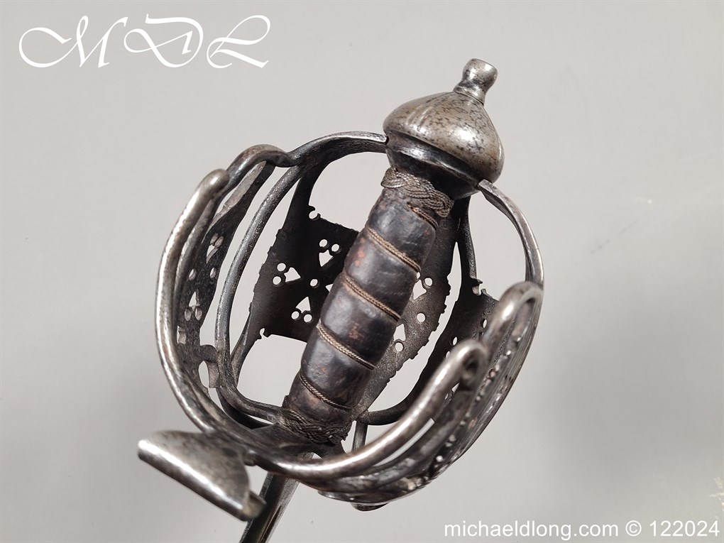Scottish Basket Hilt Broad Sword c 1740 - Image 13
