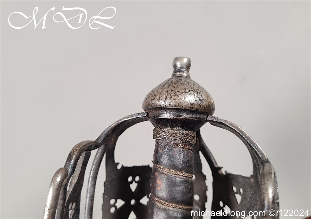 Scottish Basket Hilt Broad Sword c 1740 - Image 12