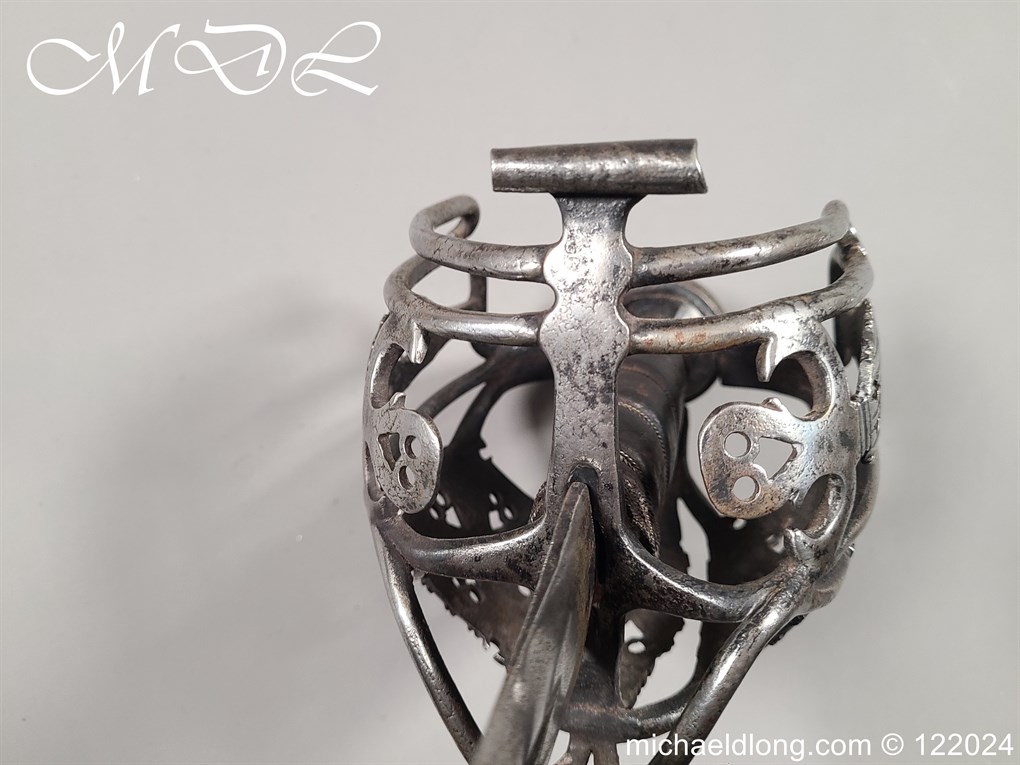 Scottish Basket Hilt Broad Sword c 1740 - Image 8