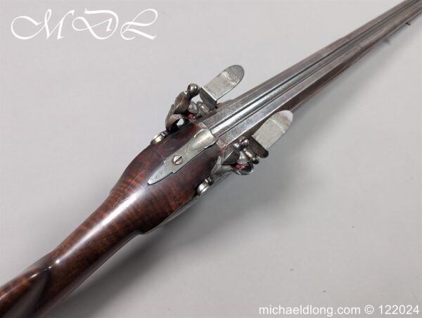 French Double Barrelled Flintlock Sporting Gun - Image 8