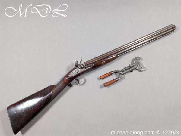 Flintlock Seven Barrelled Goose Rifle by Henry Nock