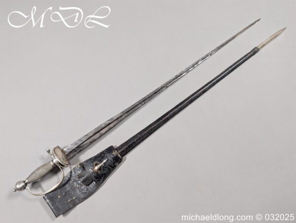 English Silver Hilt Court Sword Hallmark 1786
