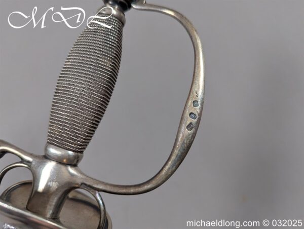 English Silver Hilt Court Sword Hallmark 1786 - Image 5