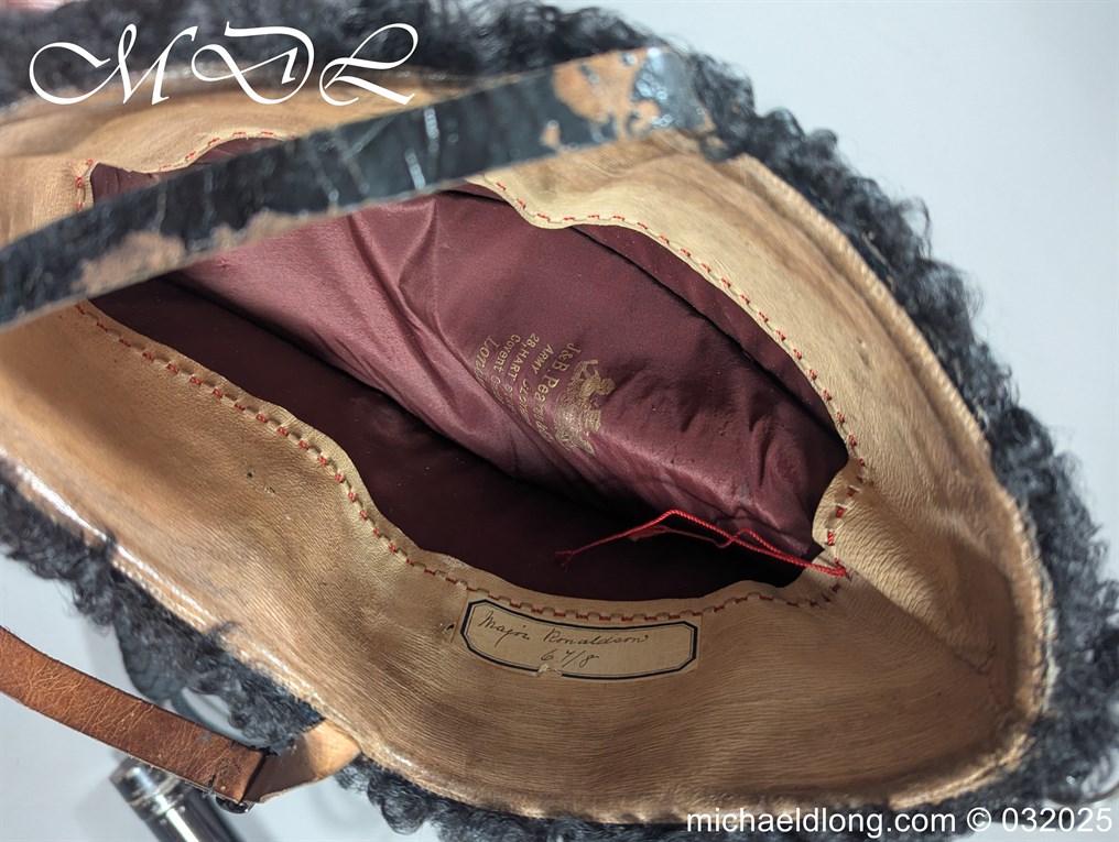 Victorian Officer’s Astrakhan Cap 7th Royal Scots - Image 6