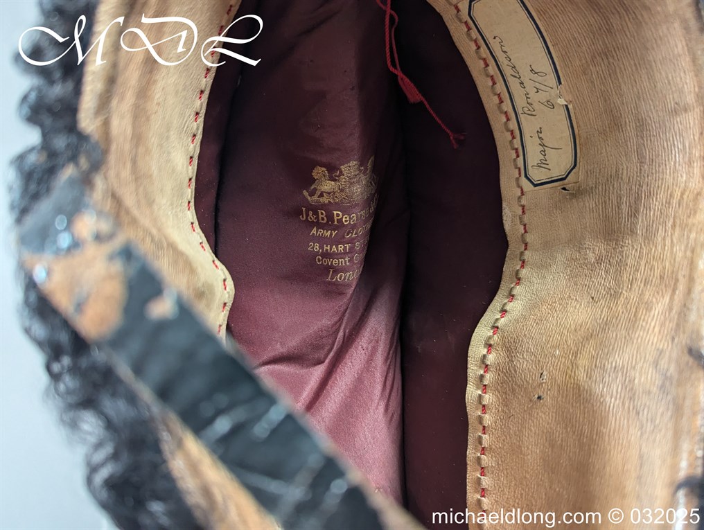 Victorian Officer’s Astrakhan Cap 7th Royal Scots - Image 5