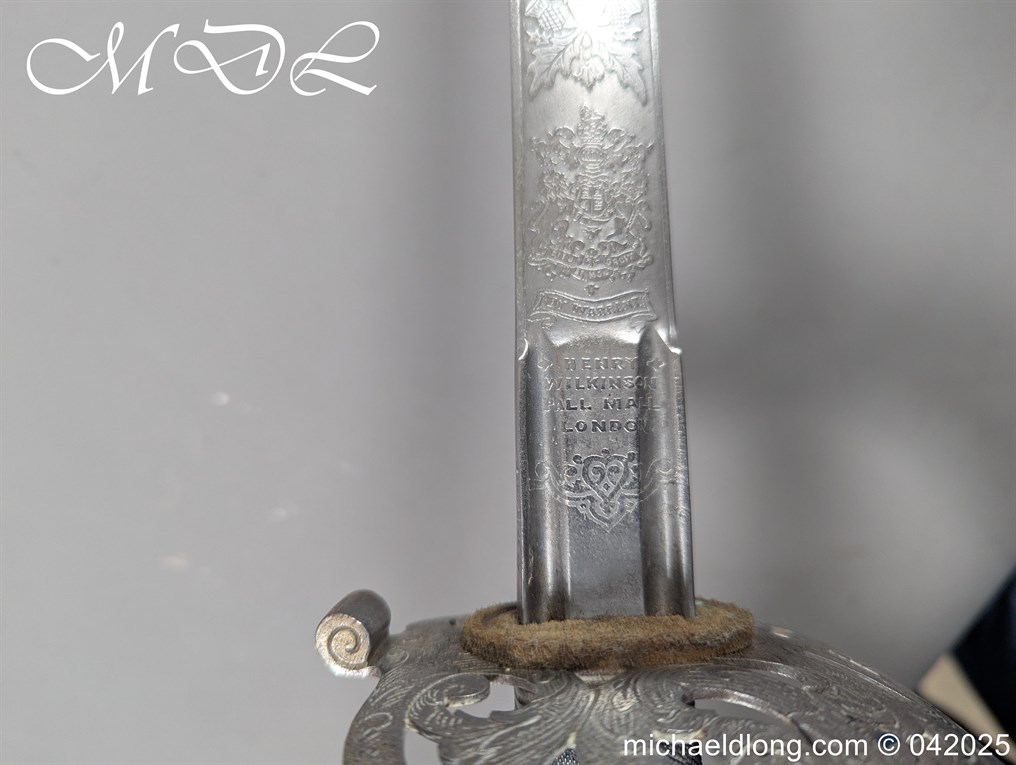 Black Watch WW1 Field Officers Sword by Wilkinson - Image 26