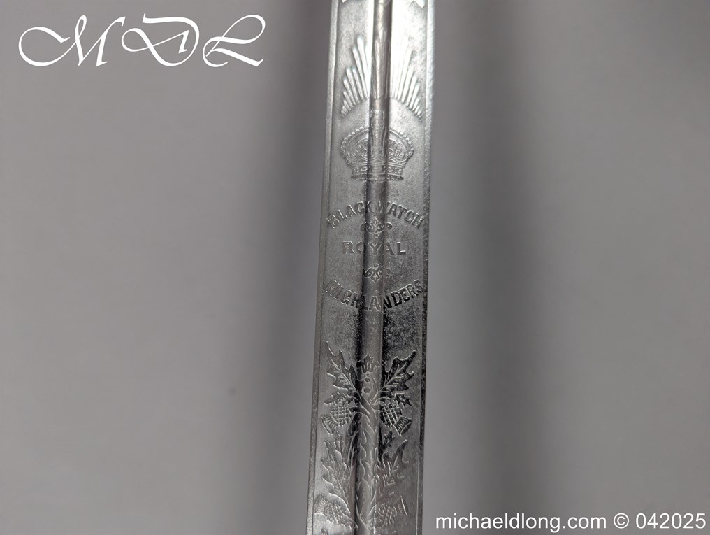 Black Watch WW1 Field Officers Sword by Wilkinson - Image 18