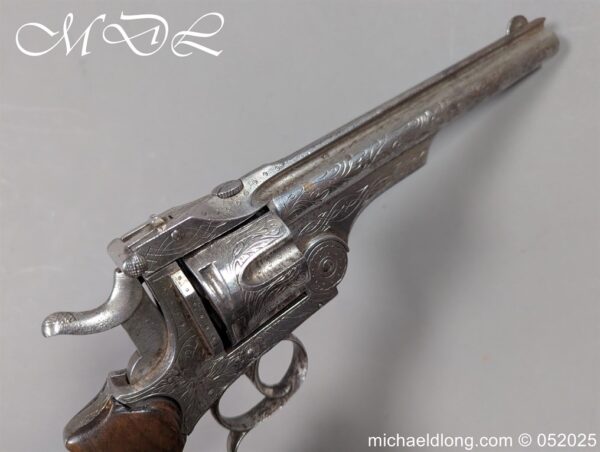 Belgian Engraved .44 Henry Rimfire Revolver of Smith and Wesson Style - Image 9