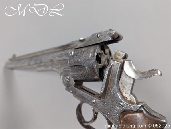 Belgian Engraved .44 Henry Rimfire Revolver of Smith and Wesson Style - Image 5
