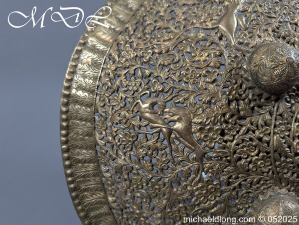 Indian Circular Brass Shield - Image 19