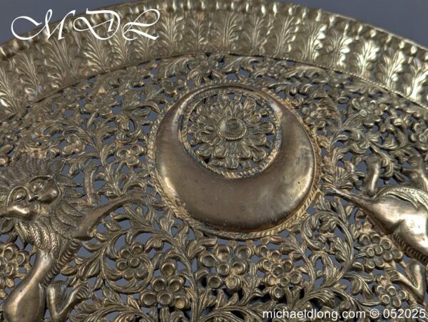 Indian Circular Brass Shield - Image 9