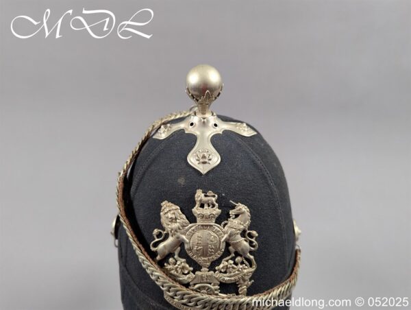 Victorian 1st Fifeshire Artillery Blue Cloth Helmet - Image 2