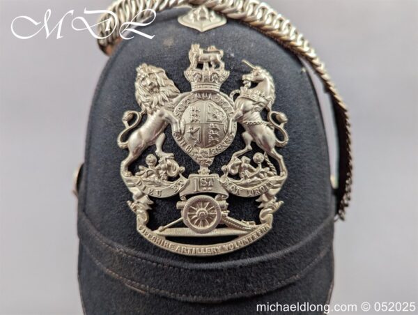 Victorian 1st Fifeshire Artillery Blue Cloth Helmet - Image 13