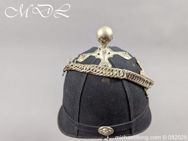 Victorian 1st Fifeshire Artillery Blue Cloth Helmet - Image 11