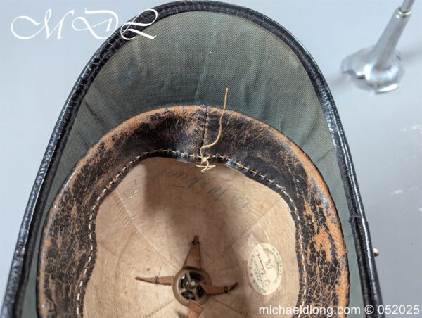 Victorian 1st Fifeshire Artillery Blue Cloth Helmet - Image 6