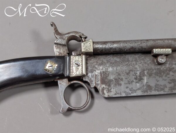Double-Barrel Curiosa Bowie Knife Percussion Pistol - Image 17