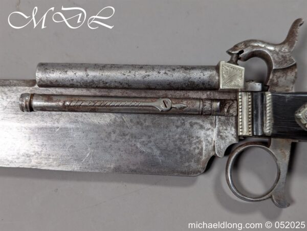 Double-Barrel Curiosa Bowie Knife Percussion Pistol - Image 11