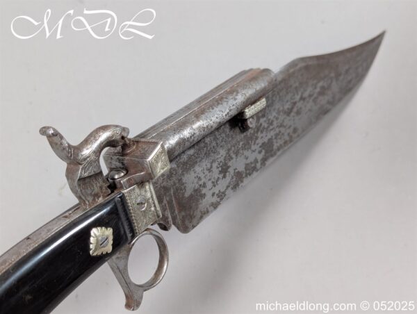 Double-Barrel Curiosa Bowie Knife Percussion Pistol