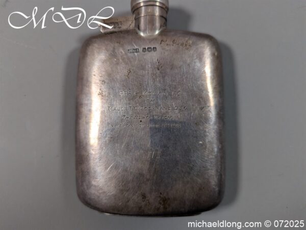 Scottish Black Watch Hallmarked V C Winner Presentation Hipflask - Image 2