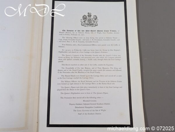 Queen Victoria Funeral Historic Document - Image 20