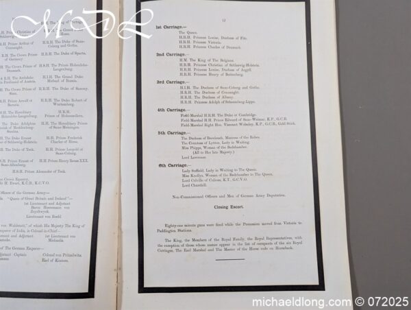 Queen Victoria Funeral Historic Document - Image 9