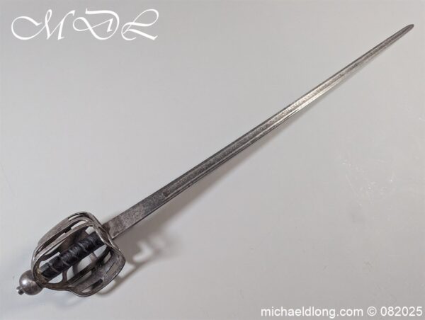 English Dragoon Basket Hilted Sword c 1740 - Image 28