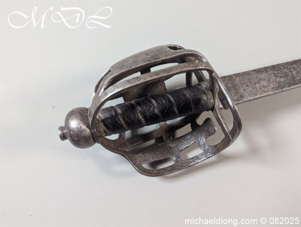 English Dragoon Basket Hilted Sword c 1740 - Image 27