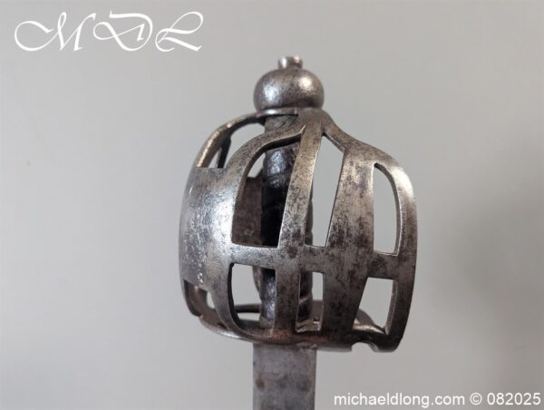 English Dragoon Basket Hilted Sword c 1740 - Image 17