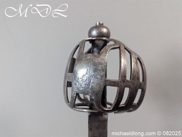 English Dragoon Basket Hilted Sword c 1740 - Image 16