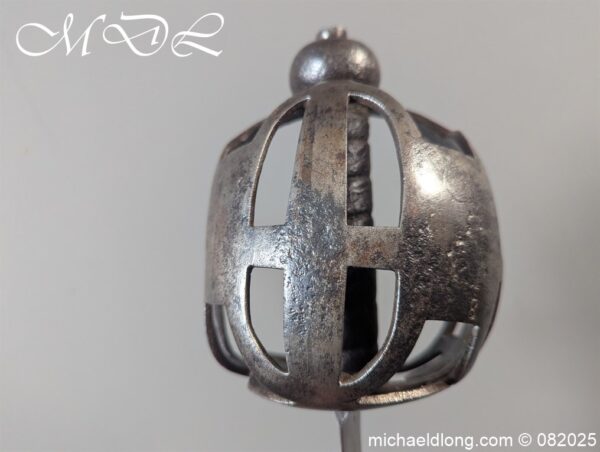 English Dragoon Basket Hilted Sword c 1740 - Image 14