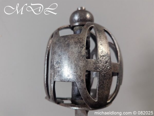 English Dragoon Basket Hilted Sword c 1740 - Image 13
