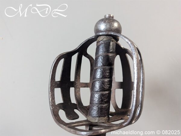 English Dragoon Basket Hilted Sword c 1740 - Image 11
