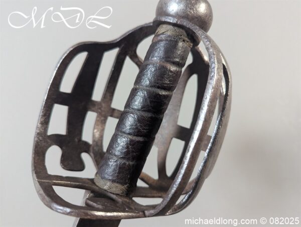 English Dragoon Basket Hilted Sword c 1740 - Image 10